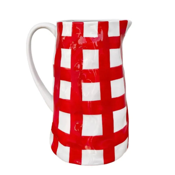 Noss & Co Red Gingham Jug from House of Dudley