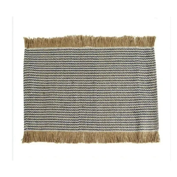 Jai Jute Placemats - Denim / White | House of Dudley