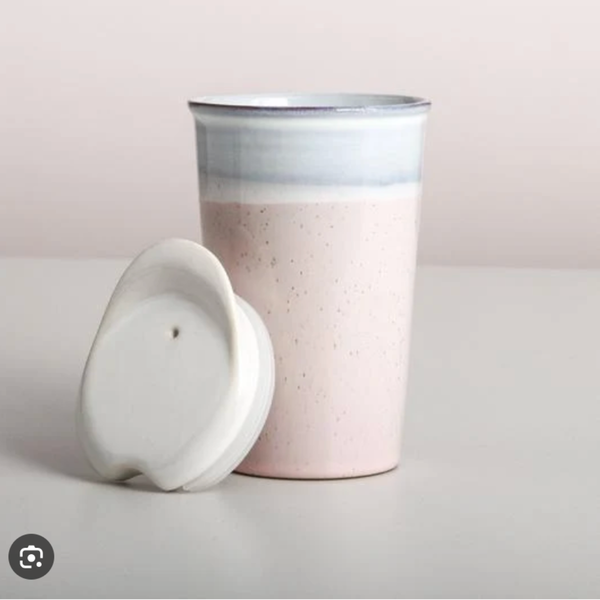 Indigo Love Keeper Ceramic Reusable Cup – Strawberry Milk 270ml