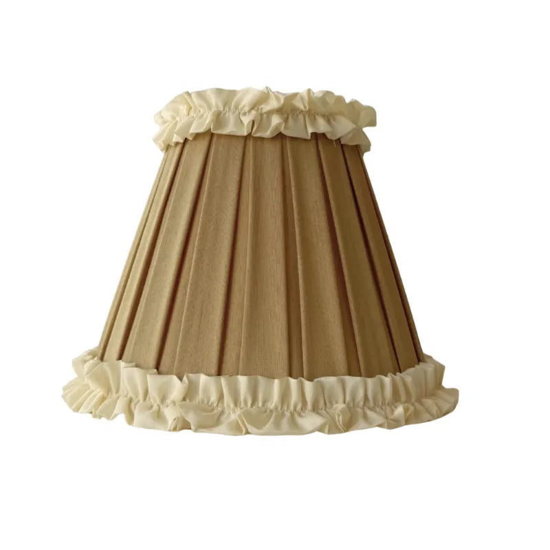 Audrey Camel and Cream Ruffle Lamp Shade from House of Dudley