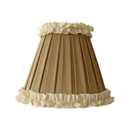 Thumbnail for Audrey Camel and Cream Ruffle Lamp Shade from House of Dudley