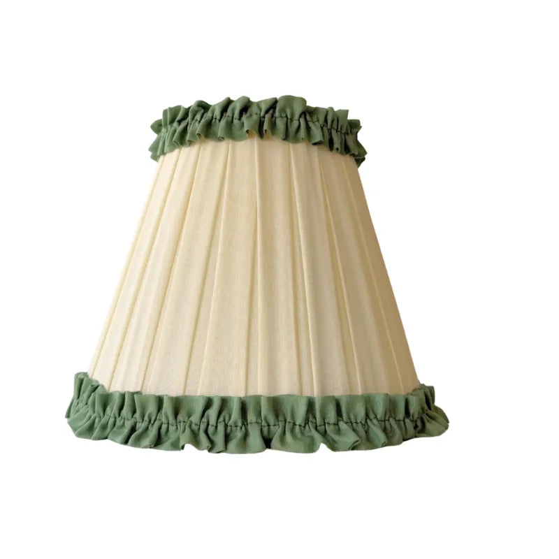 Audrey Cream and Hunter Green Ruffle Lamp Shade from House of Dudley