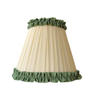 Thumbnail for Audrey Cream and Hunter Green Ruffle Lamp Shade from House of Dudley