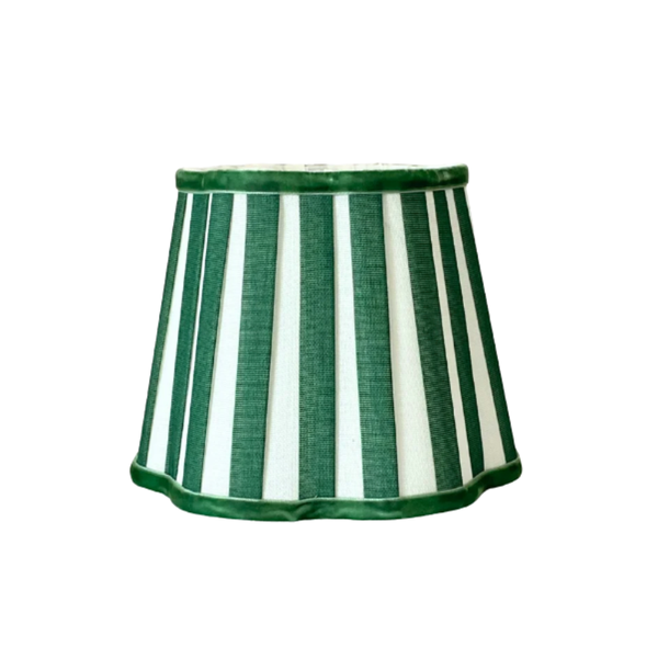 lamp shade green scallop