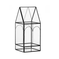 Thumbnail for Ianto tall black-framed glass house display box by Bloomingville, 30cm