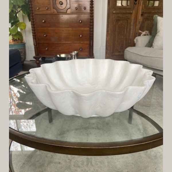 Eadie Lifestyle large scalloped bowl in natural — House of Dudley