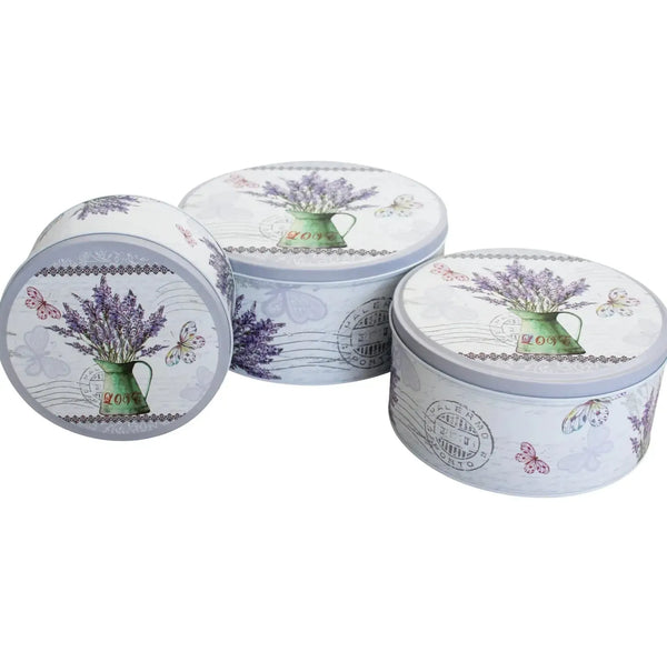Lavender Storage Tins - Round | House of Dudley