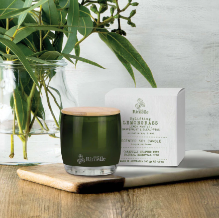 Lemongrass, Lemon Myrtle, Grapefruit & Eucalyptus - Scented Soy Candle - 140gm - Calm Therapy by Urban Rituelle