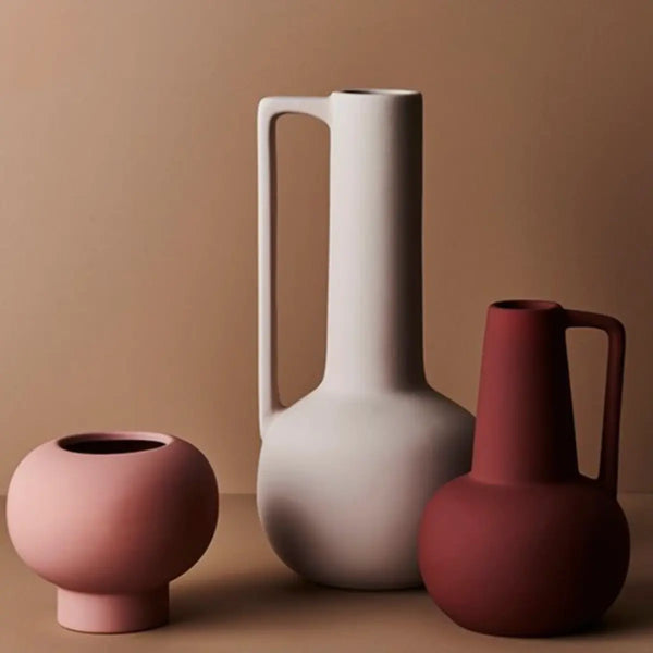 Lucena Ceramic Vase – Crimson 22cm
