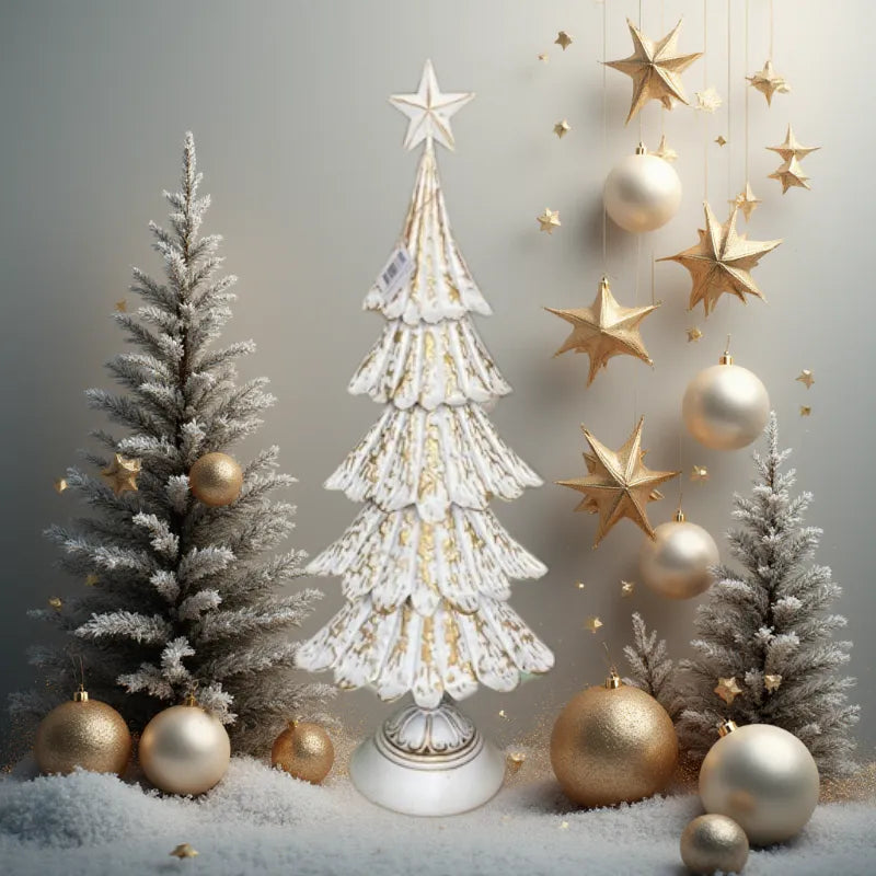 Lune Christmas Tree – Ivory Metal from House of Dudley