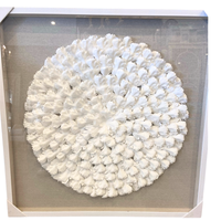 Thumbnail for Maple White Petal Wall Art — layered fawn and white petals in a 90cm framed 3D wall piece