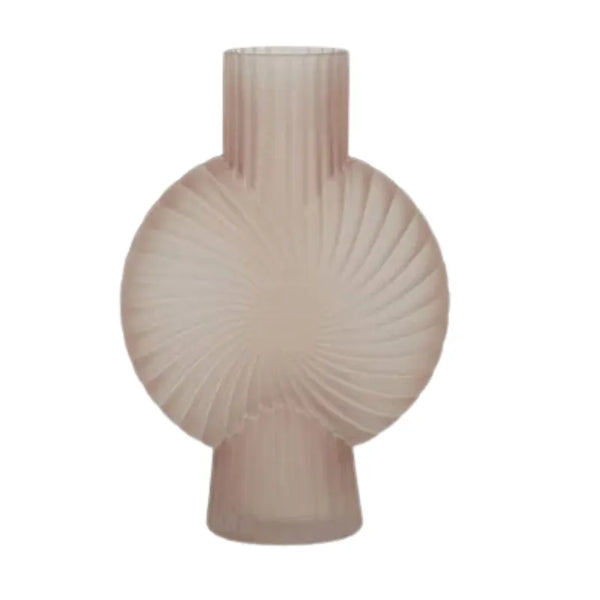 Mirit Glass Vase - Matt Peach | House of Dudley