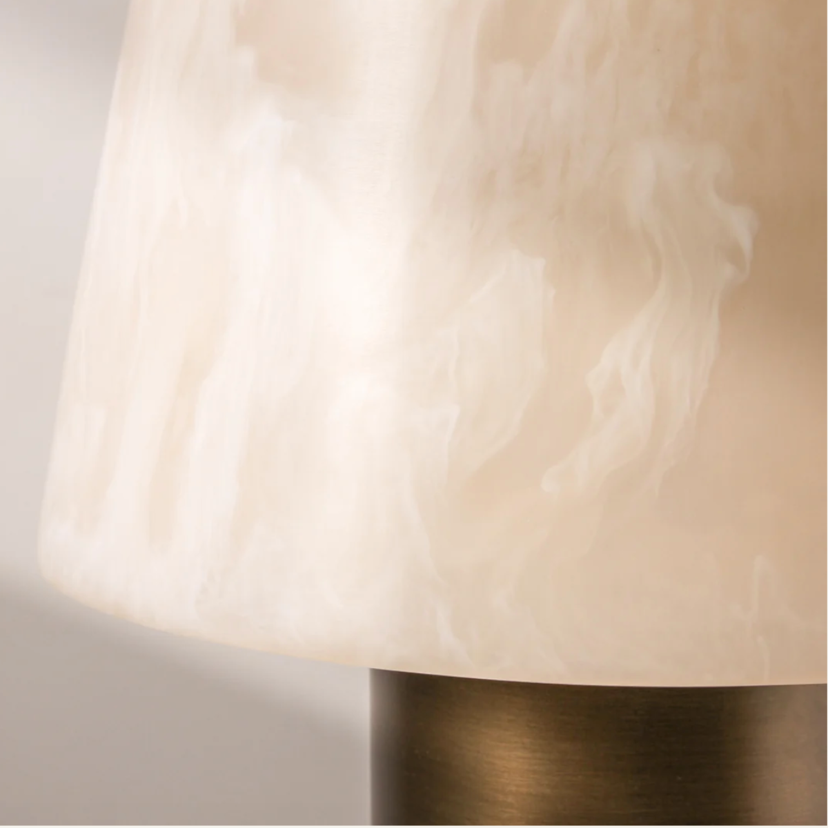 Molten Table Lamp - shade and brass base detail