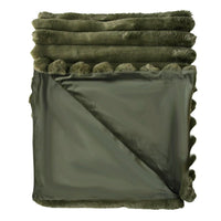Thumbnail for Blanket Puffer Faux Fur Moss