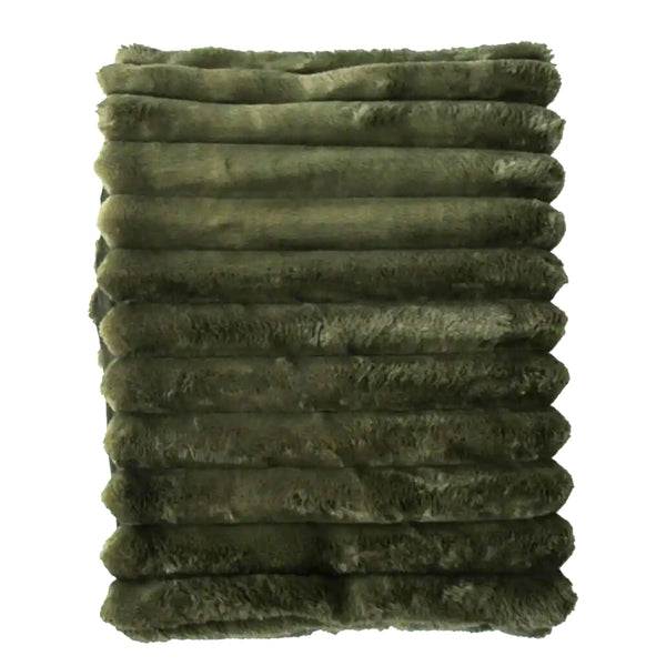 Blanket Puffer Faux Fur Moss