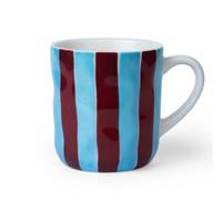Thumbnail for Mug - Cornflower Blue and Burgundy Stripe
