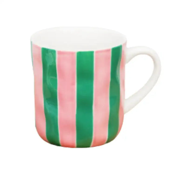 Mug - Pink and Green Stripe