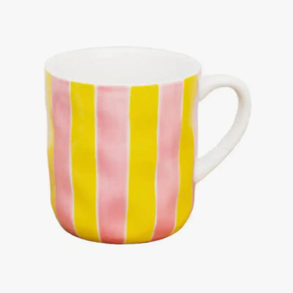 Mug - Pink and Yellow Stripe