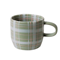 Thumbnail for Robert Gordon Cat's Pyjamas Sage & Blush Check Mug from House of Dudley
