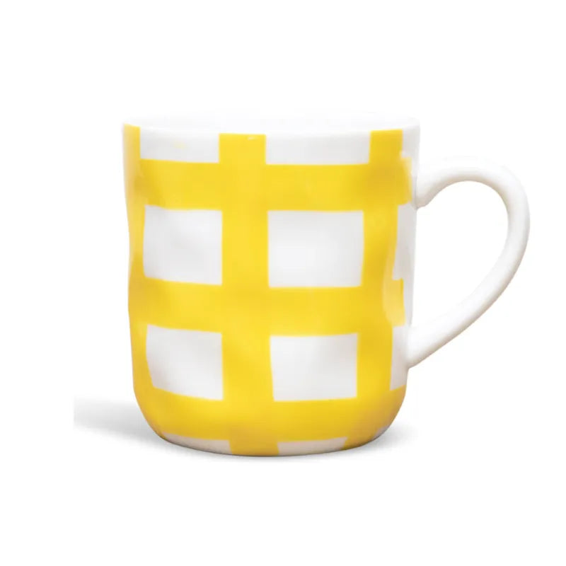 Noss & Co Yellow Gingham Mug from House of Dudley