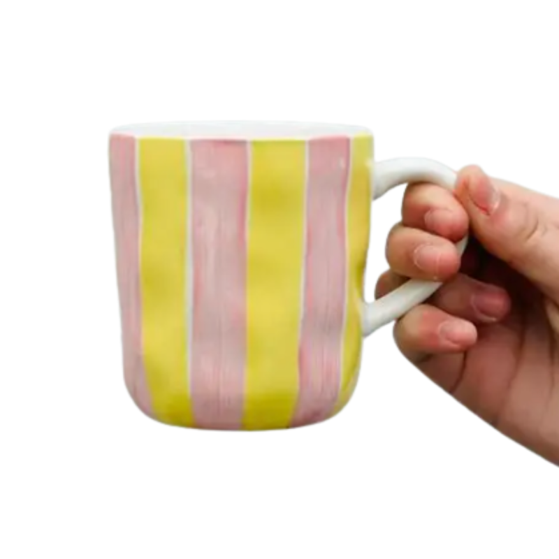 Mug - Pink & Yellow Gingham