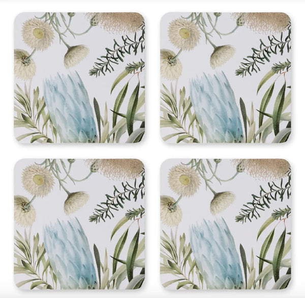 Native Garden Square Hard Coasters S4