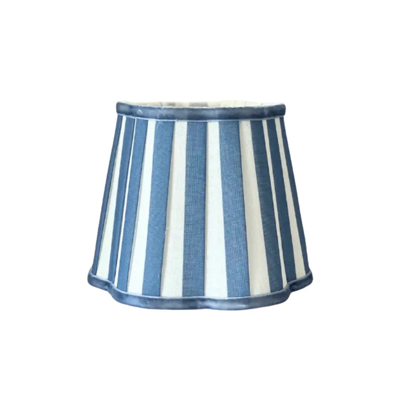 Ocean Blue Stripe Scallop Lamp Shade from House of Dudley