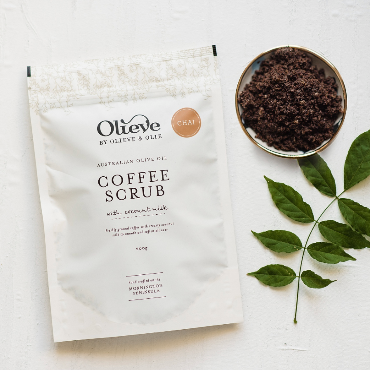 Olieve & Olie Coffee Scrub – Chai 200g