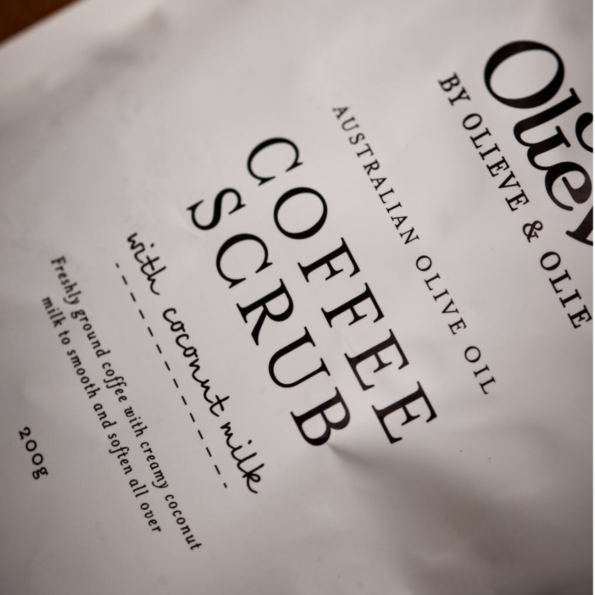 Olieve & Olie Coffee Scrub – Latte 200g