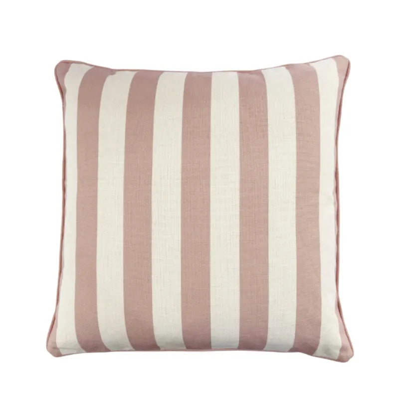 Outdoor Blush Stripe Cushion 50x50cm from House of Dudley