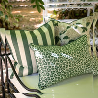 Thumbnail for Outdoor Green Stripe Cushion 40x60cm from House of Dudley