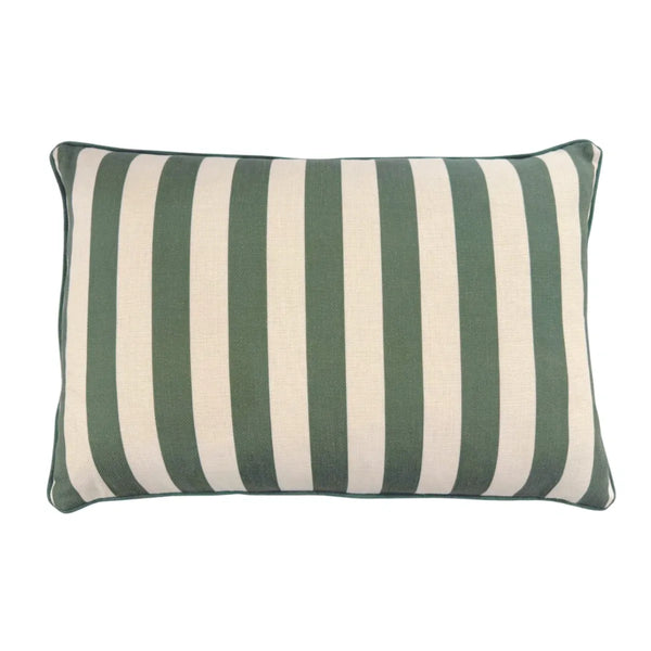 Outdoor Green Stripe Cushion 40x60cm from House of Dudley