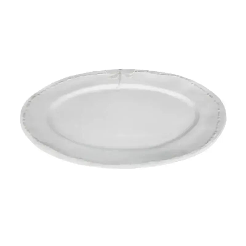 Dragonfly Stoneware White Oval Platter Large | House of Dudley