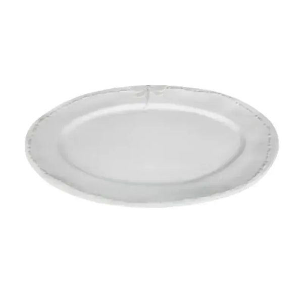 Dragonfly Stoneware White Oval Platter Large | House of Dudley