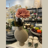 Thumbnail for Faux peony and Riccasi sand vase arrangement styled on a table in the House of Dudley Parkside boutique
