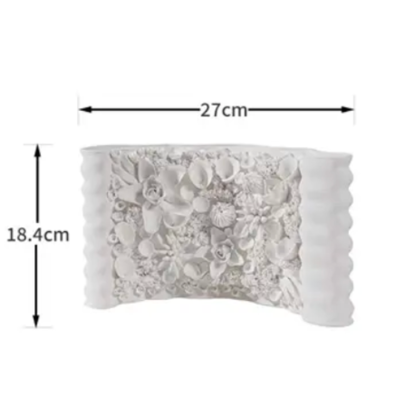 Petal Ceramic Vase - Handcrafted Wide