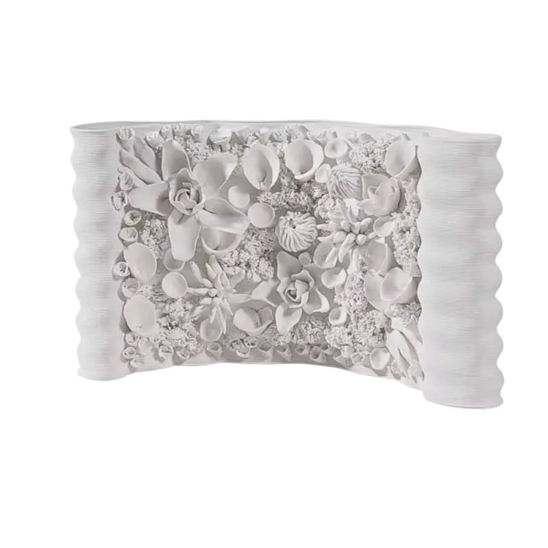 Petal Ceramic Vase - Handcrafted Wide