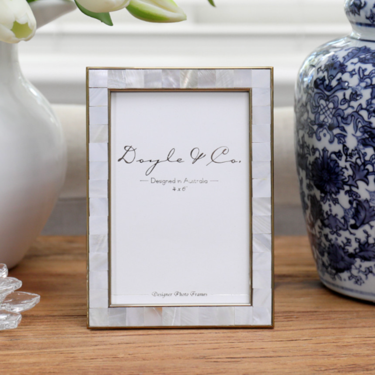 Mother of Pearl Picture Frame – Gold Plated 4 x 6