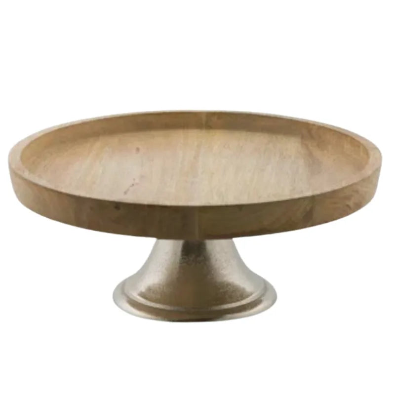 Pinda Wooden Cake Stand with Aluminium Foot | House of Dudley