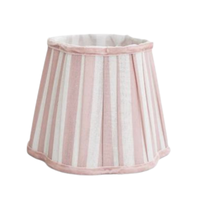 Thumbnail for Pink Stripe Velvet Scallop Lamp Shade