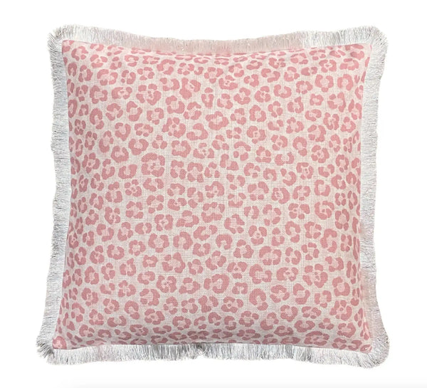 Pink Leopard Cushion