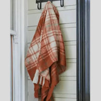 Thumbnail for Plaid Throw Rug - Orange | House of Dudley