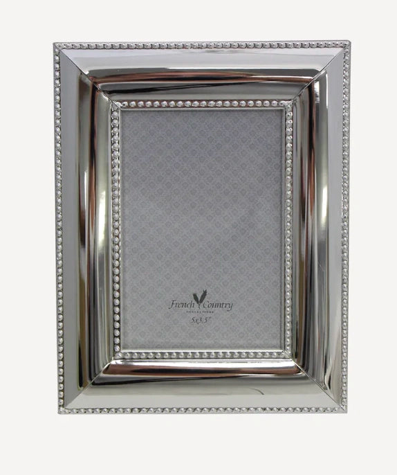 Silver pearl photo frame, 5 x 3.5 inch