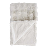 Thumbnail for Puffer Lux Faux Fur Throw Blanket Hamptons off white Natural