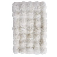 Thumbnail for Puffer Lux Faux Fur Throw Blanket Hamptons off white Natural