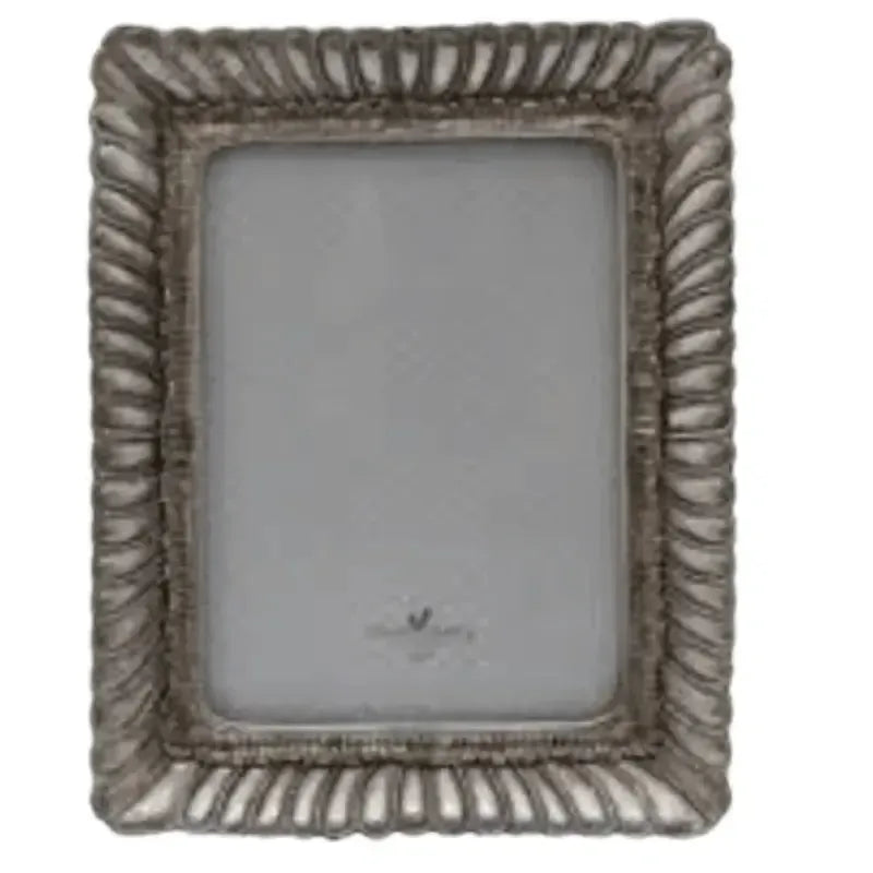 Fanned Rectangle Frame Pewter Finish 5x7" | House of Dudley