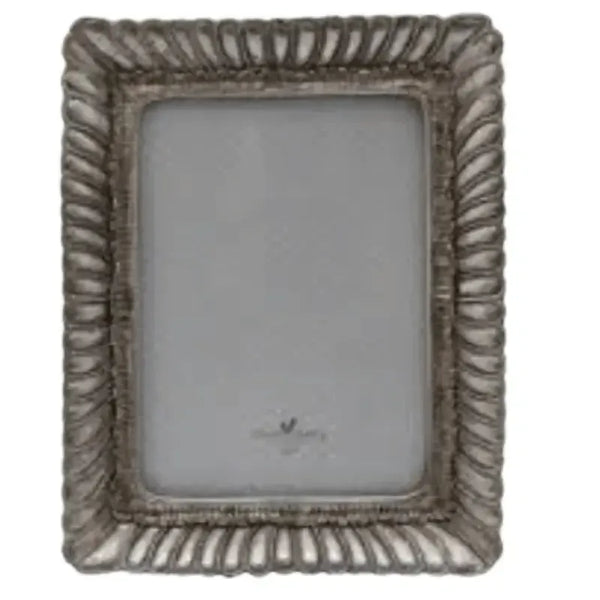 Fanned Rectangle Frame Pewter Finish 5x7