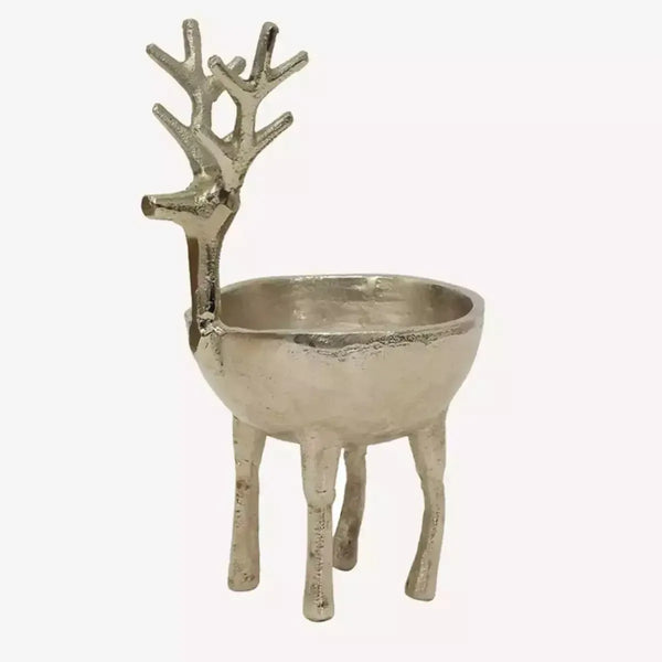 Reindeer Sweets Bowl - Silver - Large | House of Dudley