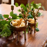 Thumbnail for Reindeer Sweets Bowl - Gold - Large