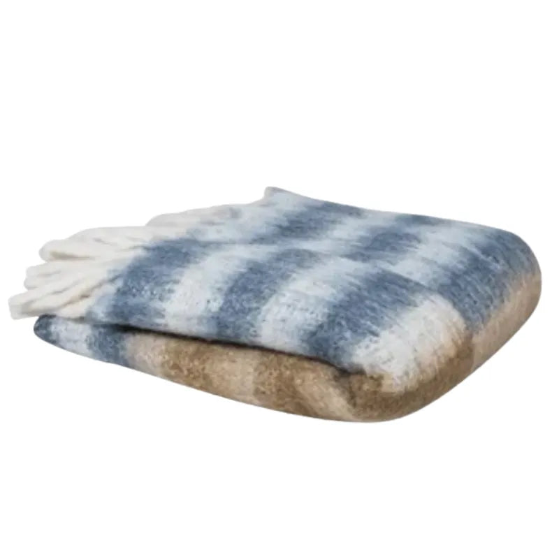 Riviere soft woven throw rug draped over armchair – House of Dudley Adelaide boutique homewares